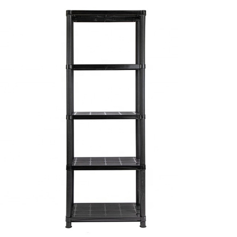 ESTANTE DE PLÁSTICO SÓLIDO NEGRO DE 24X12 PULGADAS 3 NIVELES 4 NIVELES 5 NIVELES