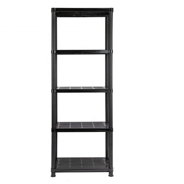 ESTANTE DE PLÁSTICO SÓLIDO NEGRO DE 24X12 PULGADAS 3 NIVELES 4 NIVELES 5 NIVELES