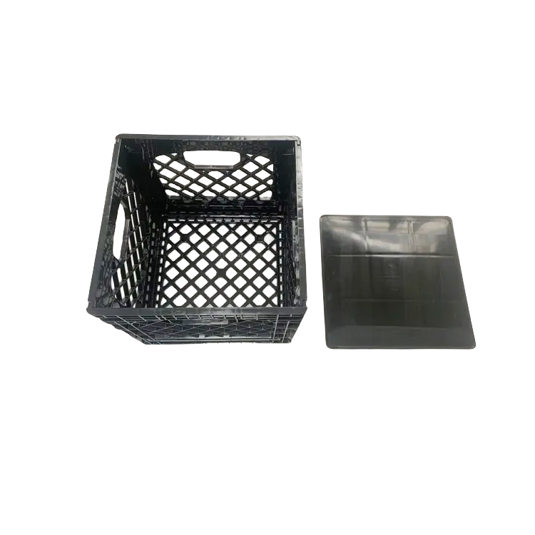 Caja cuadrada plegable para leche láctea de 16 cuartos con tapa