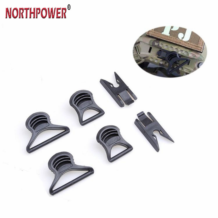 Juego de Clips giratorios con hebilla para gafas militares de Paintball Airsoft para riel lateral del casco Fast BJ PJ ACH MICH