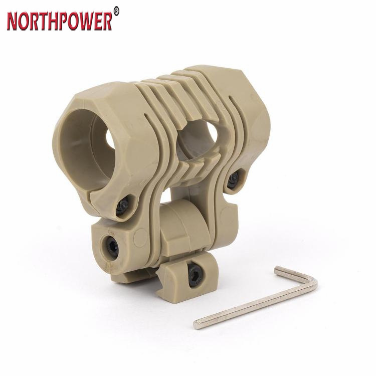 25,4mm 180 grados ángulo ajuste linterna casco soporte antorcha Clip montaje riel abrazadera Picatinny 21mm riel