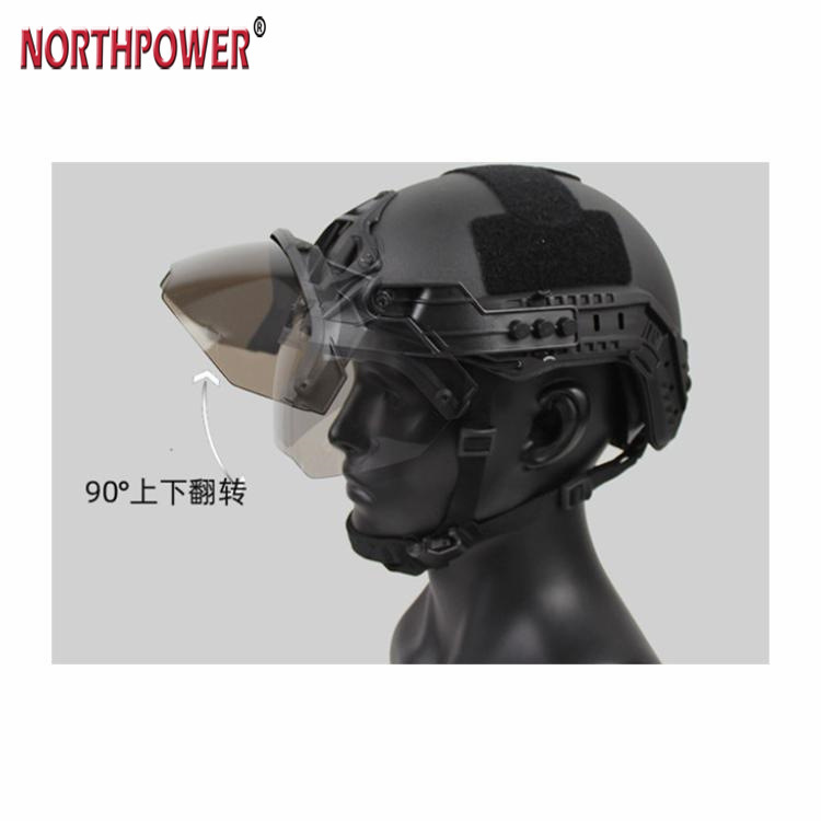 Casco ajustable, gafas con tapa, Airsoft, Paintball, casco rápido, a prueba de viento, antiniebla, CS, gafas de protección para juego de guerra, visera protectora