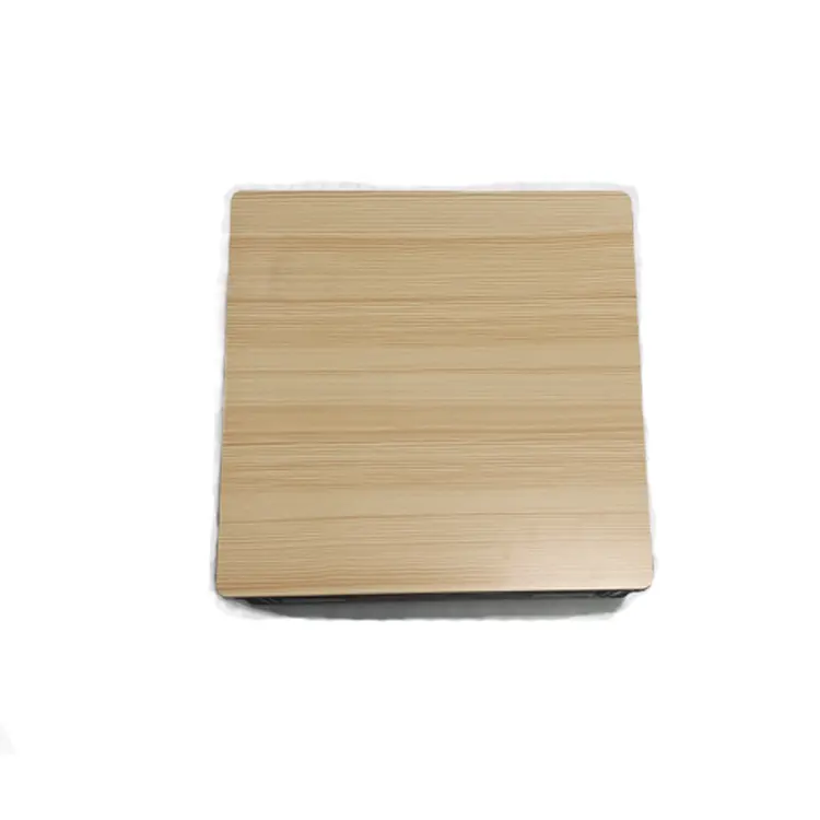 Plástico cuadrado cajón plegable de la leche del cajón del almacenamiento de 16 cuartos de galón con la tapa de madera de la cubierta