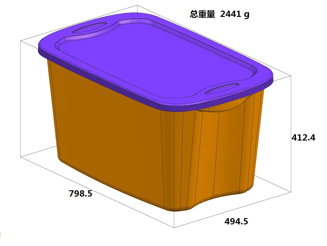 Caja de almacenamiento grande del totalizador del contenedor del totalizador del almacenamiento de las cajas de almacenamiento de herramientas de 30 galones