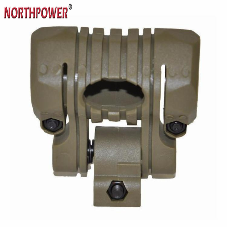 25,4mm 180 grados ángulo ajuste linterna casco soporte antorcha Clip montaje riel abrazadera Picatinny 21mm riel