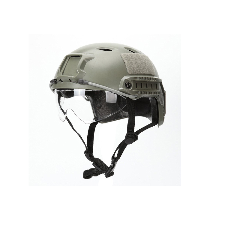 Casco rápido BJ con gafas protectoras, versión para casco de paintball, casco CS para practicar Airsoft al aire libre