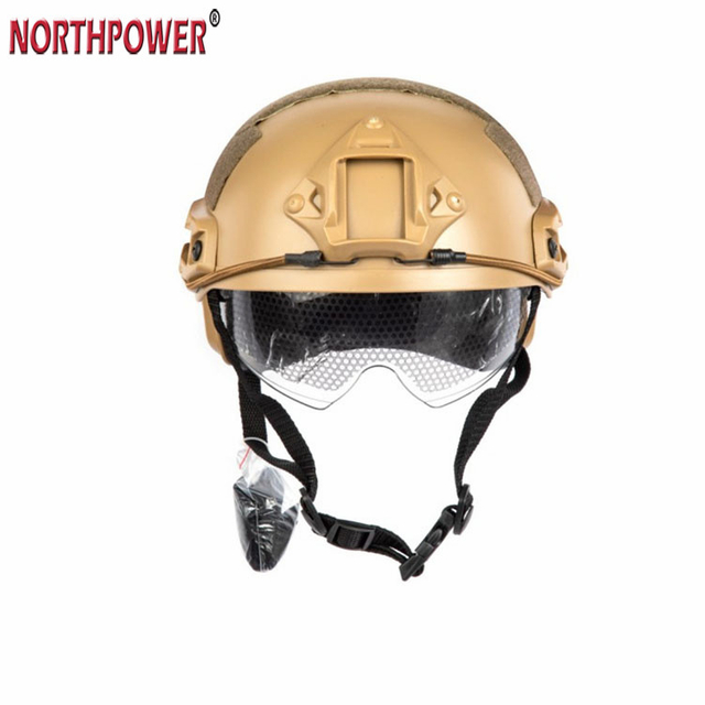CASCO RÁPIDO MH CON VISERA PROTECTORA Casco táctico militar Airsoft Casco antigolpes