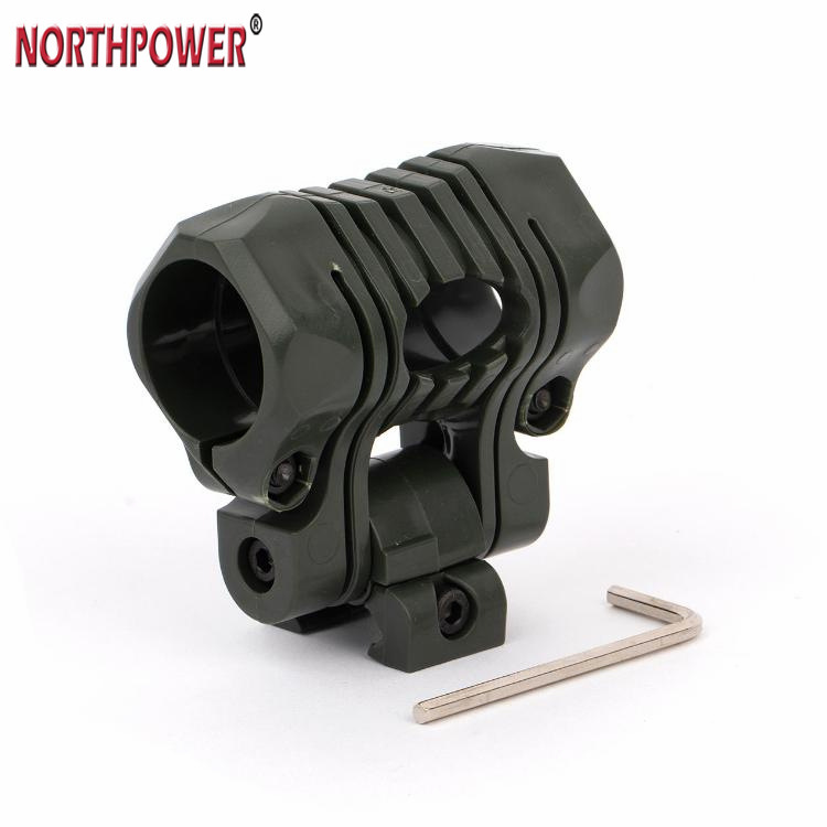 25,4mm 180 grados ángulo ajuste linterna casco soporte antorcha Clip montaje riel abrazadera Picatinny 21mm riel