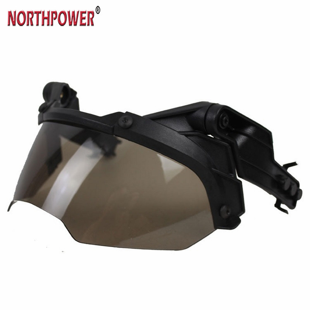 Casco ajustable, gafas con tapa, Airsoft, Paintball, casco rápido, a prueba de viento, antiniebla, CS, gafas de protección para juego de guerra, visera protectora