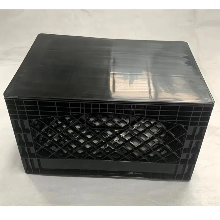 Caja apilable para leche láctea, rectangular, resistente, desplegable, de 24 cuartos (6 galones) con tapa