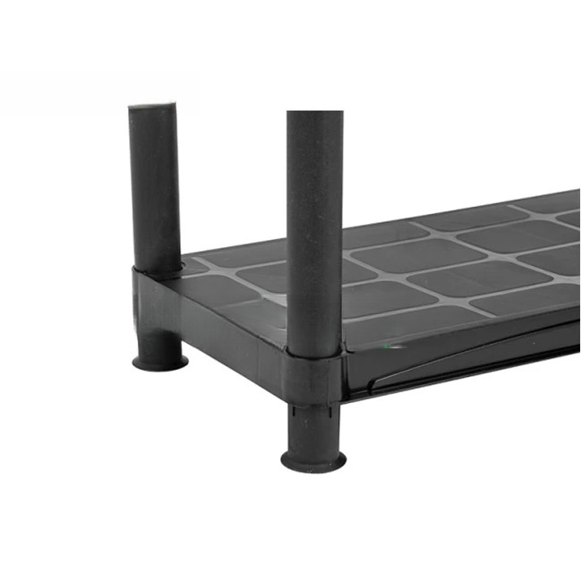 ESTANTE DE PLÁSTICO SÓLIDO NEGRO DE 24X12 PULGADAS 3 NIVELES 4 NIVELES 5 NIVELES